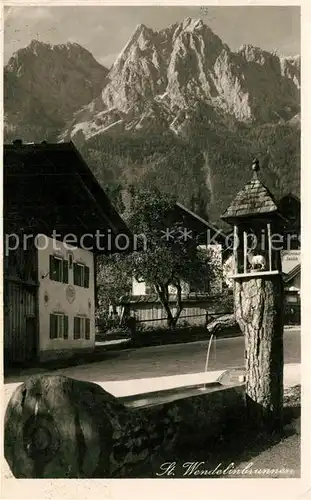 AK / Ansichtskarte Grainau St Wendelinbrunnen Grainau