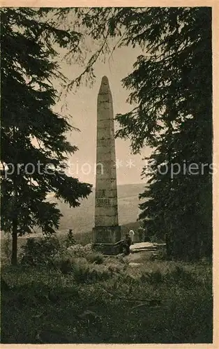 AK / Ansichtskarte Dreisessel Stifterdenkmal am Bloeckensteinsee Dreisessel