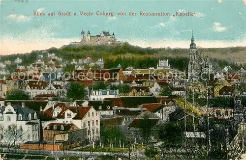 AK / Ansichtskarte Coburg Stadt und Veste Coburg Restauration Kapelle Coburg