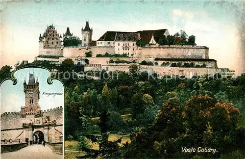 AK / Ansichtskarte Coburg Veste Coburg Eingangstor Coburg