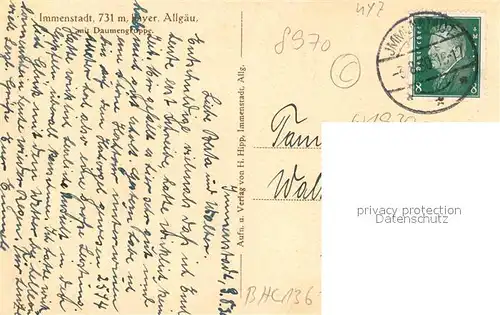 AK / Ansichtskarte Immenstadt_Allgaeu mit Daumengruppe Immenstadt_Allgaeu