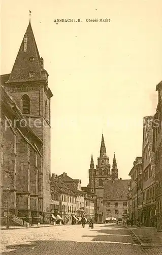 AK / Ansichtskarte Ansbach_Mittelfranken Oberer Markt Ansbach Mittelfranken
