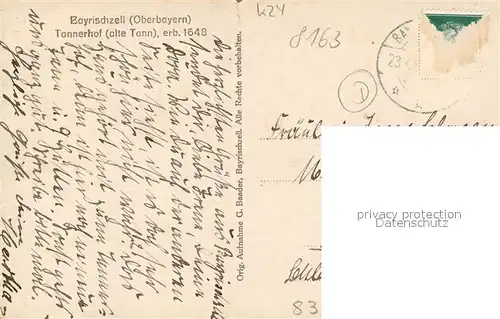 AK / Ansichtskarte Bayrischzell Tannerhof Bayrischzell