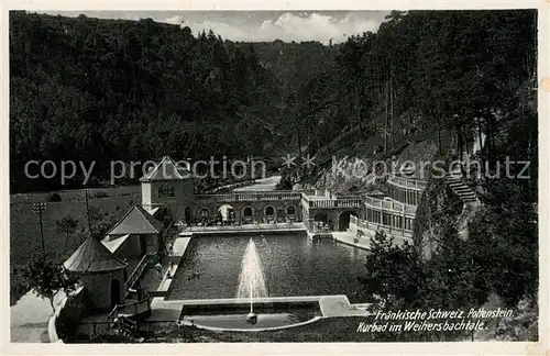 AK / Ansichtskarte Pottenstein_Oberfranken Kurbad im Weihersbachtal Pottenstein_Oberfranken