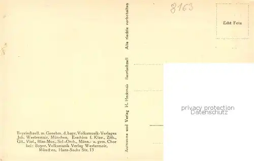 AK / Ansichtskarte Bayrischzell Panorama Liedtext Bayrischzell