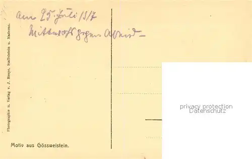 AK / Ansichtskarte Goessweinstein Kirche mit Albrist Goessweinstein