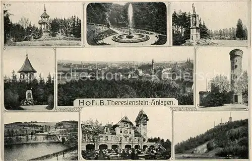 AK / Ansichtskarte Hof_Saale Theresienstein Anlagen  Hof_Saale