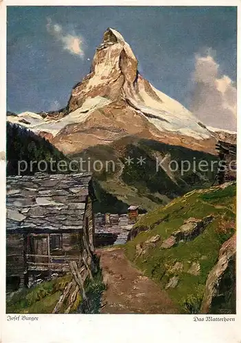 AK / Ansichtskarte Matterhorn_VS Motiv Kuenstlerkarte Matterhorn VS
