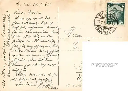 AK / Ansichtskarte Suelzhayn Kaiserblick Suelzhayn