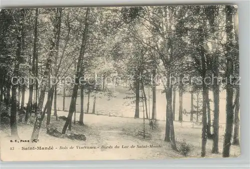 AK / Ansichtskarte Saint Mande_Val de Marne Boisde Vincennes Bords du Lac de Saint Mande Saint Mande Val de Marne