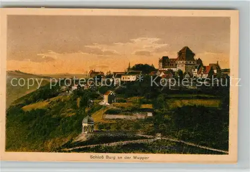 AK / Ansichtskarte Burg_Wupper Schloss Burg Burg Wupper