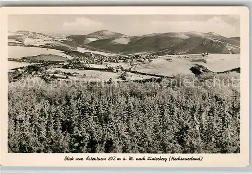 AK / Ansichtskarte Winterberg_Hochsauerland Blick vom Astenturm Winterberg_Hochsauerland