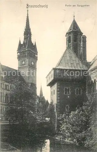 AK / Ansichtskarte Braunschweig Partie am Burggraben Braunschweig