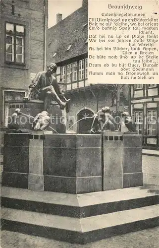 AK / Ansichtskarte Braunschweig Eulenspiegelbrunnen Braunschweig