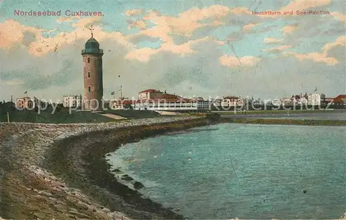 AK / Ansichtskarte Cuxhaven_Nordseebad Leuchtturm Cuxhaven_Nordseebad