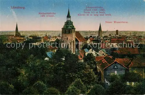 AK / Ansichtskarte Lueneburg Michaelskirche Johanniskirche Neuer Wasserturm Lueneburg