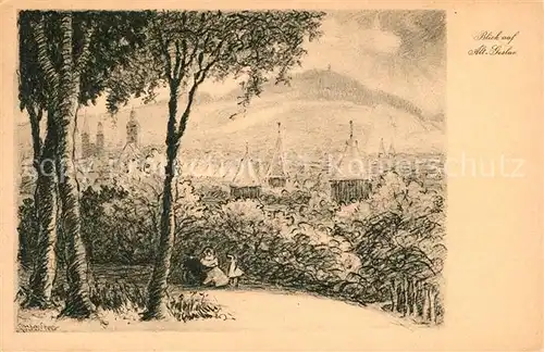 AK / Ansichtskarte Alt_Goslar Stadtblick Zeichnung Alt_Goslar