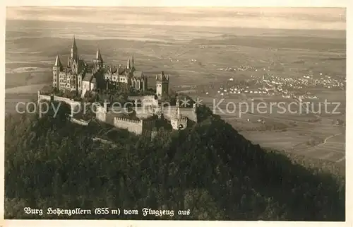 AK / Ansichtskarte Hechingen Burg Hohenzollern Fliegeraufnahme  Hechingen