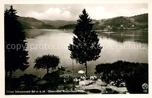 AK / Ansichtskarte Titisee Seeterrasse Wolfs Hotel  Titisee