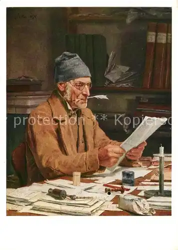 AK / Ansichtskarte Anker_Albert Der Gemeindeschreiber  Anker Albert