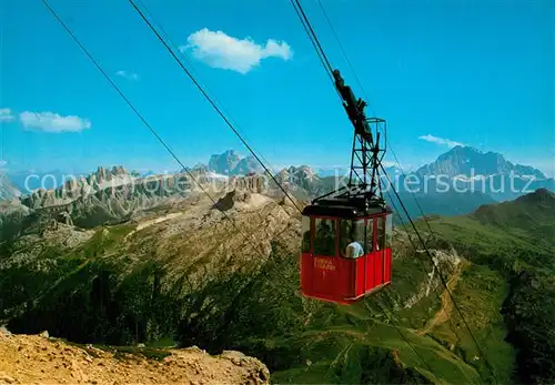 AK / Ansichtskarte Seilbahn Funivia del Lagazuoi Passo Falzarego Monte Pelmo Civetta Seilbahn