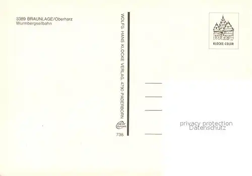 AK / Ansichtskarte Seilbahn Wurmberg Braunlage  Seilbahn