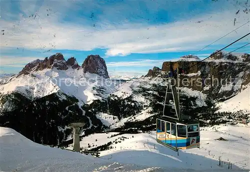 AK / Ansichtskarte Seilbahn Val di Fassa Canazai Belvederer del Pordoi Dolomiti  Seilbahn