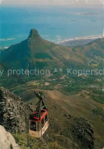 AK / Ansichtskarte Seilbahn Lion s Head Robben Island Table Mountain  Seilbahn