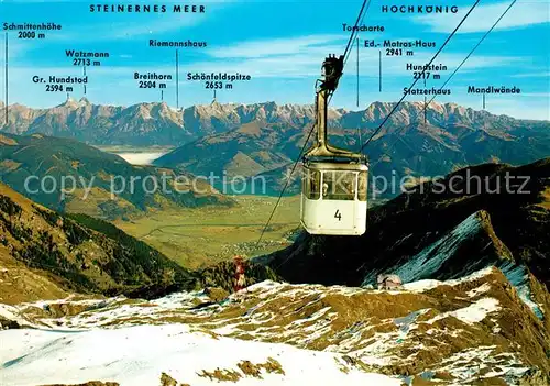 AK / Ansichtskarte Seilbahn Gletscherbahn Kaprun Kitzsteinhorn Krefelder Huette  Seilbahn