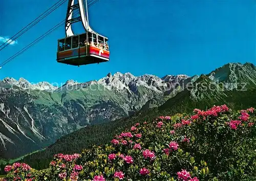 AK / Ansichtskarte Seilbahn Fellhorn Oberstdorf Kratzer Maedelegabelgruppe Seilbahn