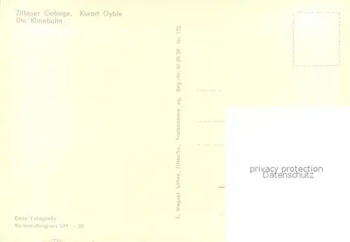 AK / Ansichtskarte Eisenbahn Oybin Kleinbahn  Eisenbahn