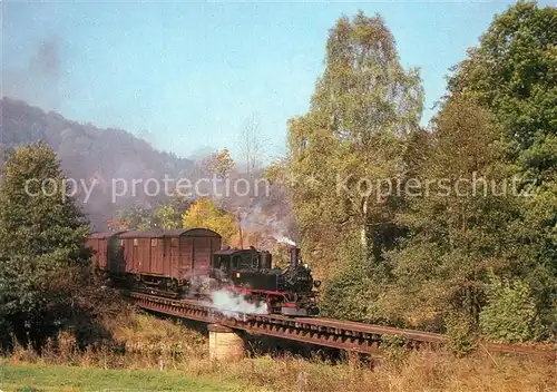 AK / Ansichtskarte Lokomotive Schmalspurbahn Wolkenstein Joenstadt Pressnitztal Streckewalde  Lokomotive