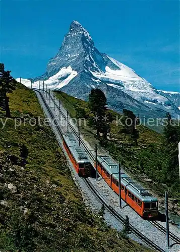 AK / Ansichtskarte Gornergratbahn Zermatt Matterhorn Mt. Cervin Gornergratbahn