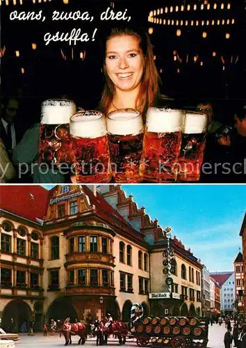 AK / Ansichtskarte Bier Muenchen Hofbraeuhaus  Bier