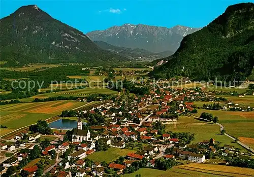 AK / Ansichtskarte Flintsbach_Inn Fliegeraufnahme Kaisergebirge Flintsbach Inn