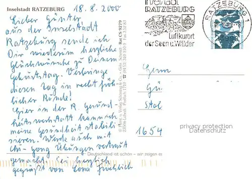 AK / Ansichtskarte Ratzeburg Fliegeraufnahme Ratzeburg