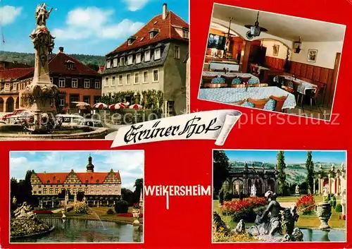 AK / Ansichtskarte Weikersheim Gruener Hof Weikersheim