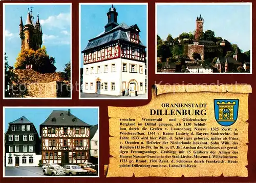 AK / Ansichtskarte Dillenburg Burg Dillenburg