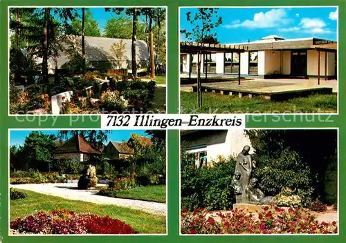 AK / Ansichtskarte Illingen_Illingen Waldfreidhof Aussegn. Halle Stifterbrunnen Illingen Illingen