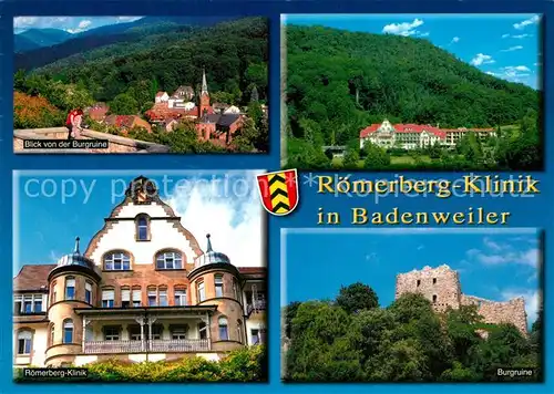 AK / Ansichtskarte Badenweiler Roemerberg Klinik Burgruine  Badenweiler