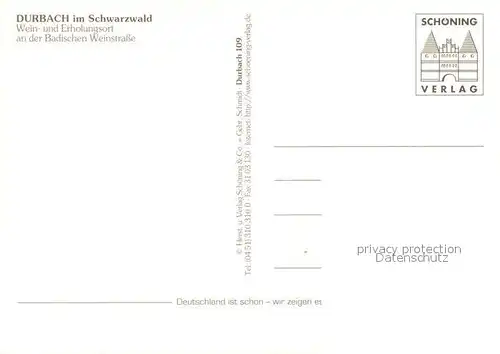 AK / Ansichtskarte Durbach St. Heinrichs Kirche Goldene Taube Talstrasse Durbach