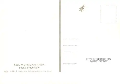 AK / Ansichtskarte Worms_Rhein Blick auf den Dom Fliegeraufnahme Worms Rhein