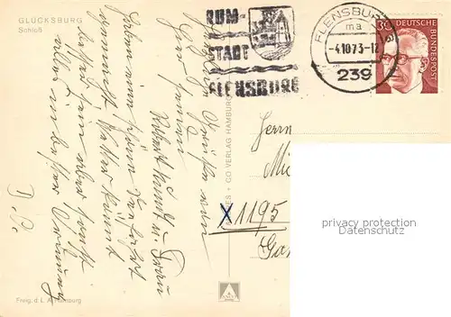 AK / Ansichtskarte Gluecksburg_Ostseebad Wasserschloss Fliegeraufnahme Gluecksburg_Ostseebad