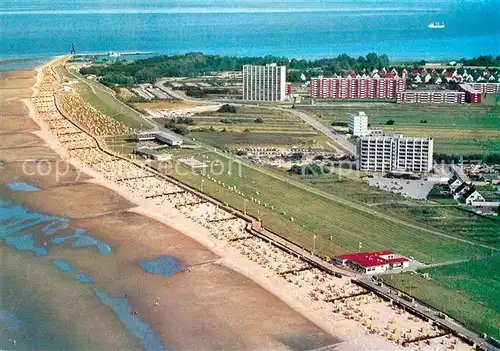 AK / Ansichtskarte Doese Nordseeheilbad Strand von Westen Fliegeraufnahme Doese