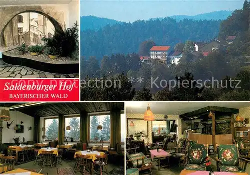 AK / Ansichtskarte Saldenburg Saldenburger Hof Hotel Restaurant Landschaftspanorama Bayerischer Wald Saldenburg