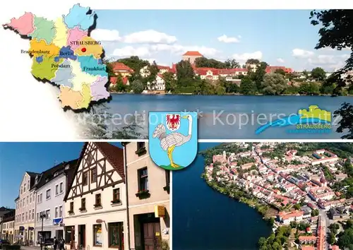 AK / Ansichtskarte Strausberg_Brandenburg Fliegeraufnahme Stadtansichten Panorama Strausberg Brandenburg