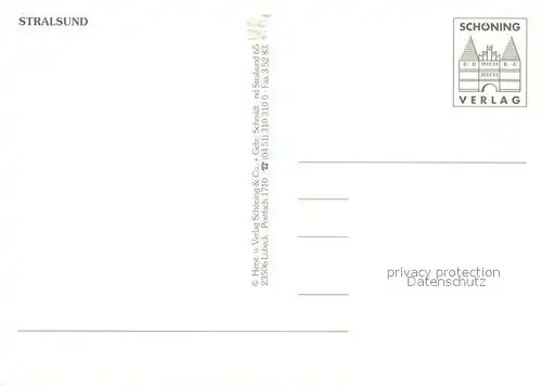 AK / Ansichtskarte Stralsund_Mecklenburg_Vorpommern Rathaus Alter Markt Sankt Marien Hauptbahnhof Stralsund_Mecklenburg