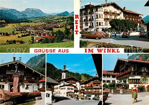 AK / Ansichtskarte Reit_Winkl Panorama Brunnen Stadtansicht Reit_Winkl