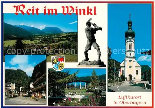 AK / Ansichtskarte Reit_Winkl Kirche Denkmal Panorama Reit_Winkl