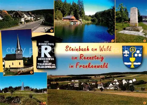 AK / Ansichtskarte Steinbach_Hallenberg ?lschnitzsee Obelisk Wehrkirche Steinbach_Hallenberg